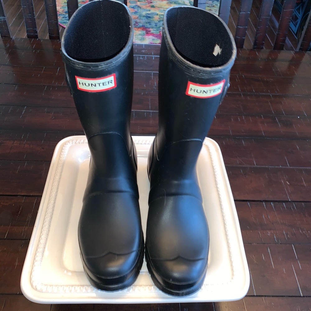 Hunter short  Rainboots Black Matte